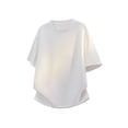 thumbnail image 4 of TKKCS Mens Short Sleeve Crew Neck T-Shirt- Breathable Loose Fit Summer Casual Daily Wear Lightweight Pullover Tees White Size M, 4 of 6