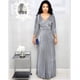thumbnail image 4 of Vestido de tela especial con escote en V profundo, dorado, con cinturón de color primario, bolsillo, tela de espíritu, tela de espíritu, 4 of 6