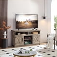thumbnail image 5 of TV Furniture Farmhouse Barn Door Media Stand for TVs Up to 65" with Storage & Cable Management, Gray Wash | Gray Wash | MDF, 5 of 10