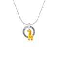 thumbnail image 2 of Delight Jewelry Resin Yellow Geronimo the Giraffe Gymnastics Ring Charm Necklace, 18", 2 of 4