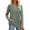 Army Green, variant on LEBONYARD Women's Casual V-Neck Tops Fashion Grooves Line Modest Design Long Sleeved Comfortable Fit Classic Slim Solid Color 2025 Fall Winter Tops
