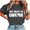 Gray, variant on You Might Be Drunk Short Sleeve Shirt for Women Trendy Y2k Style Casual Summer T Shirts Crewneck Comfy Basic Tee Top