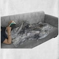 thumbnail image 6 of Abstract Soft Flannel Fleece Throw Blanket, Geometric Diamond Shaped Grunge Granite Rock Facet Forms Ceramic Abstract Print, Cozy Plush for Indoor and Outdoor Use, 60" x 80", Pale Grey, by Ambesonne, 6 of 6