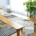 thumbnail image 5 of Coolnut Gray Marble Table Runner 14"x108", Kitchen Dining Table Cloth Runner Decoration for Indoor Outdoor Home Holiday Thanksgiving Christmas Party Decor, 5 of 5