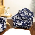 thumbnail image 3 of Dollhouse Couch with Pillow 1 12 Scale Miniature Sofa Arm Chair Living Room Furniture Wooden Fabric Frame Single Reading Chair Artificial House Room Scene Decoration (Blue), 3 of 6