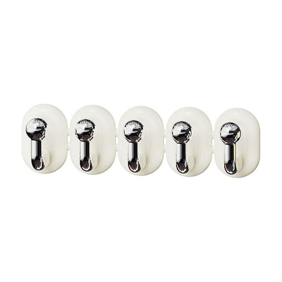WallMounted MultiHook Rack 5 Hooks for Bathroom Kitchen Small Space Storage