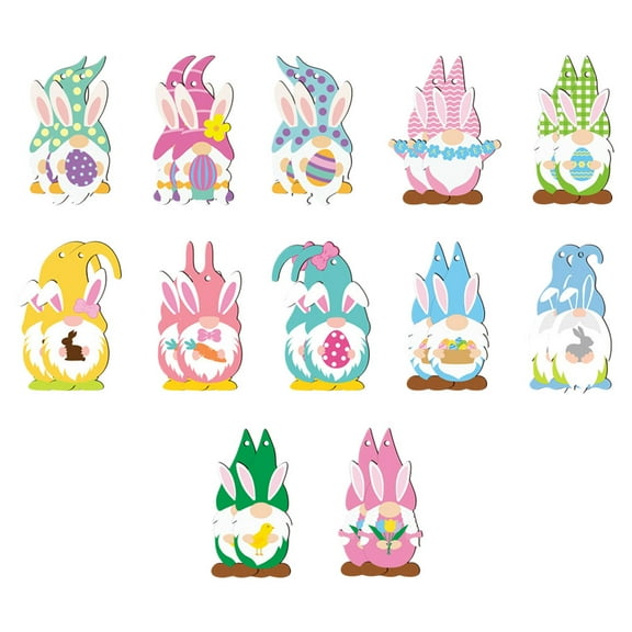 24pcs Easter Bunny Cutout Hanging Ornaments Easter Ornament for Tree Easter Decoration