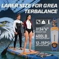 thumbnail image 6 of Genreen 11ft Stylish Inflatable Stand Up Paddle Board (SUP), Fishing Paddle Board with All Accessories for All Skill Levels, 6 of 8