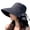 Black, variant on Juliy Womens Summer Solid Color Neck Protection Fisherman Hat Foldable Wide Brim Sunvisor Hat Clothing Accessories