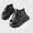 Black, variant on Girls Ankle Booties Toggle Lace Up Snap Button Closure Platform Lug Sole Comfortable Walking Shoes Beige Size 11 Little Kids