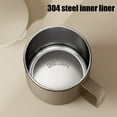 thumbnail image 4 of 13.5oz Coffee Mug with Handle, Double Wall Stainless Steel Insulated Lowball Tumbler Keeping Hot and Cold(Khaki), 4 of 6