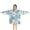 Lightblue Daisy Flower, variant on Lightblue Daisy Flower Green Leaves Pattern Blanket Hoodies for Kids 6-13YR Oversize Wearable Blanket Hoodies for Boys Girls Teens