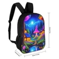 thumbnail image 2 of Enchanted Forest Village Night Backpack 17in Laptop traveling Bag Bags, 2 of 5
