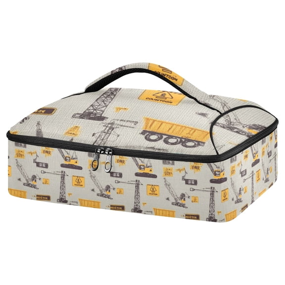 Iauyy Casserole Carrier for Hot Food Insulated Casserole Travel Carry Bag with Lid Food Warmer Bag for Party/Picnic,Crane
