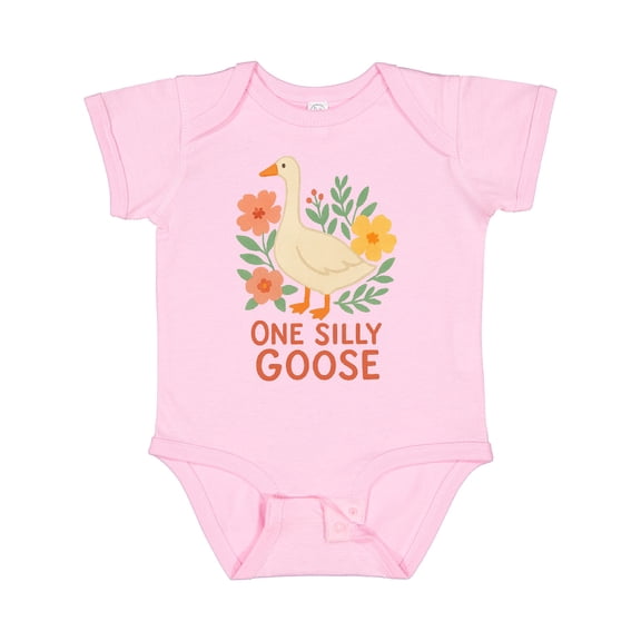 Inktastic One Silly Goose Cute Animal Design Boys or Girls Baby Bodysuit