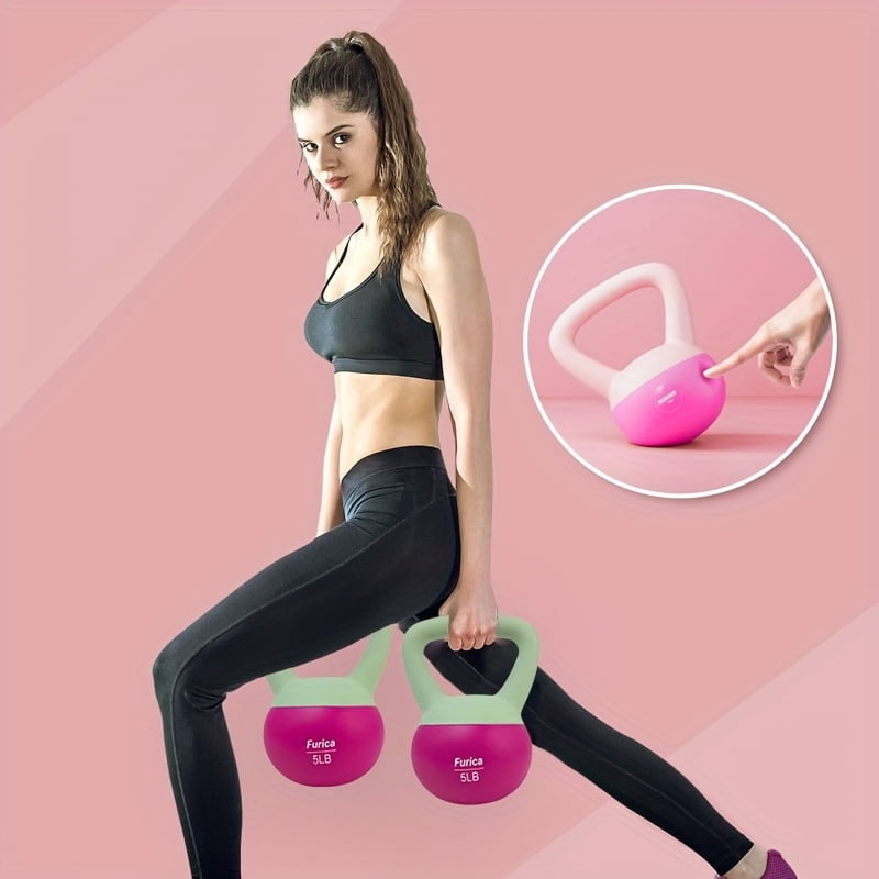 Rose Soft Dumbbell, 5-25LB PE Hand Weight, Safe Body Protection Design, Strength Training Dumbbell for Home Gym, Fat Burning & Daily Fitness