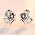 thumbnail image 6 of Infinity Crystal Stud Earrings with Rhodium Plating for Sensitive Ears, Hypoallergenic Jewelry Gift for Women Birthdays and Parties, 6 of 9