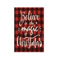 thumbnail image 2 of Cheers Christmas Banner Polyester Double-sided Red Plaid Christmas Flag for Home, 2 of 2