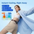 thumbnail image 5 of Fovendi Portable Waist Fan, Rechargeable Wearable Fan with LED Display, 3000mAh Battery, 10H Runtime, Mini Turbo Airflow, Clip on Belt/Shirt/Hat, for Travel,Outdoor, Concert,Gift for Women-1 Pack, 5 of 9