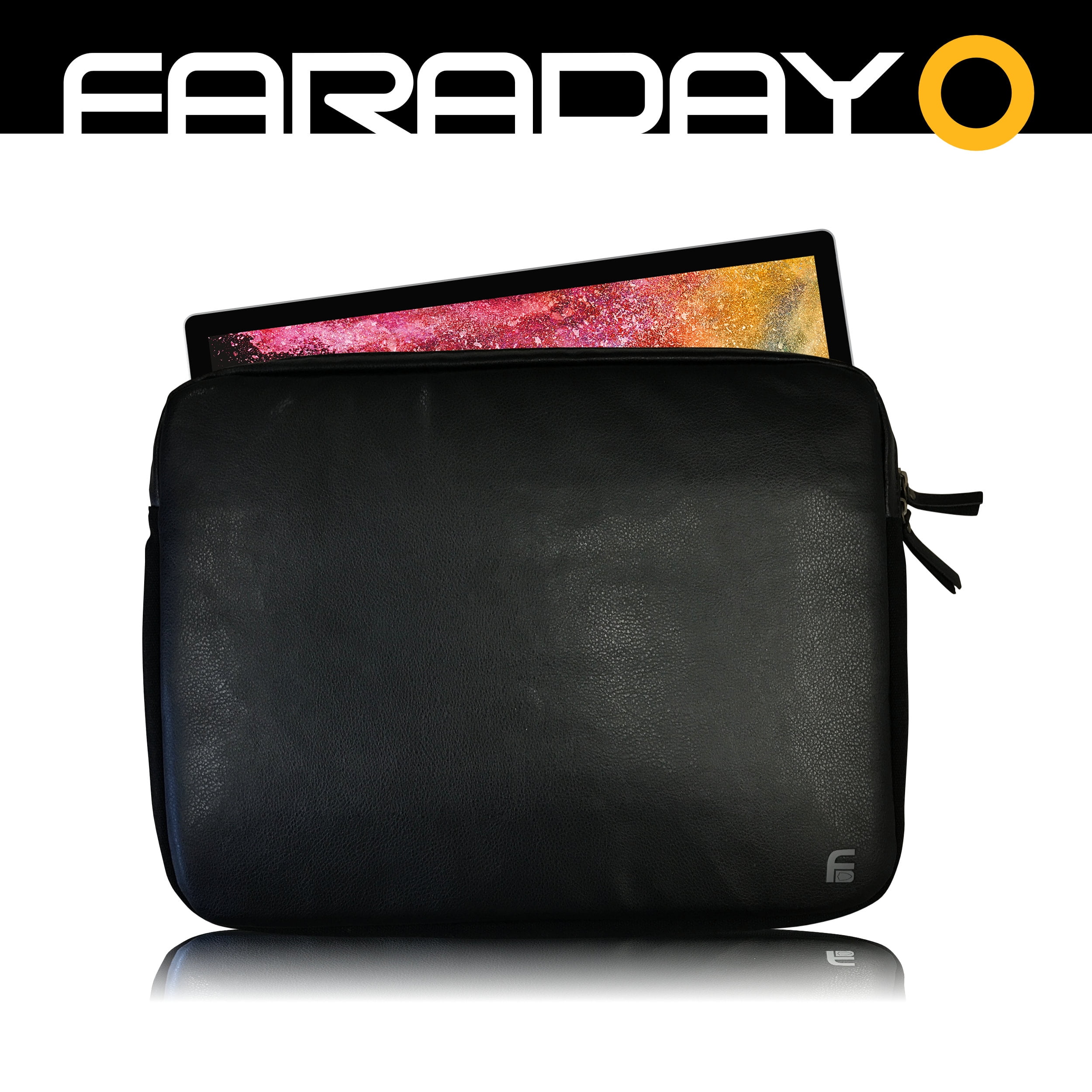 Laptop Bag 13.5" Screen Size PU Leather Black