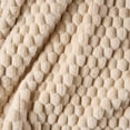 thumbnail image 4 of Better Home & Gardens Textured Velvet Plush Soft Throw Blanket, Oversized, Papyrus Beige, 4 of 7
