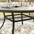 thumbnail image 6 of Vicllax 9-Pcs Round Outdoor Patio Dining Set Table and Chair Modern Style Metal for Deck Garden, 6 of 7
