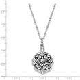 thumbnail image 3 of 925 Sterling Silver Antiqued Circle Remembrance Ash Holder 18in Necklace; 18 inch; for Adults and Teens; for Women and Men, 3 of 5