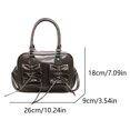 thumbnail image 2 of Bolso La Superior para Mujeres Lindas Pu Cuero Cierre Color Sólido Viajar Por, 2 of 9