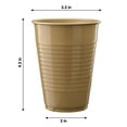 thumbnail image 2 of 100-Pack 12 Oz Gold Disposable Plastic Cups - Durable and Stylish Party Cups, 2 of 5