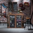 thumbnail image 5 of Furniture of America Jordie Rustic Multi-Storage Bar Table in Walnut Finish, 5 of 6