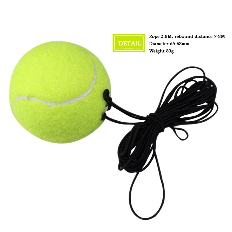 Green Portable Elastic Tennis Ball with String for Tennis Trainer