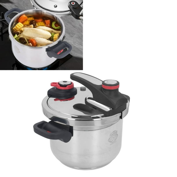 Electric Pressure Cooker 6L 304 Stainless Steel 2 Gear Stovetop Multi Cooker Pressure Cookware Pot with Foldable Handle for Home Kitchen Fast Cooking