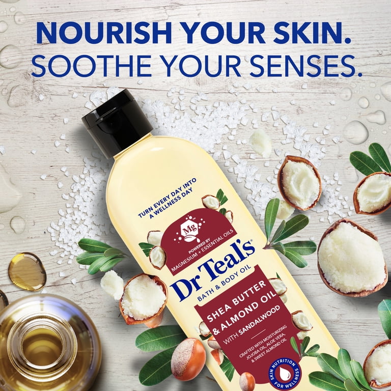 Dr Teal's Shea Butter Moisturizing Bath & Body Oil, 8.8 fl oz. - Walmart.com
