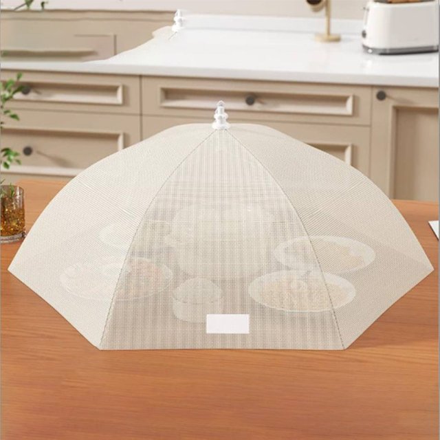 Aparatos de cocina, funda de comida plegable y lavable de alta gama para uso doméstico. Resistente al hollín y a las moscas. Ideal para cubrir restos de comida y vajilla. Funda de malla plegable para