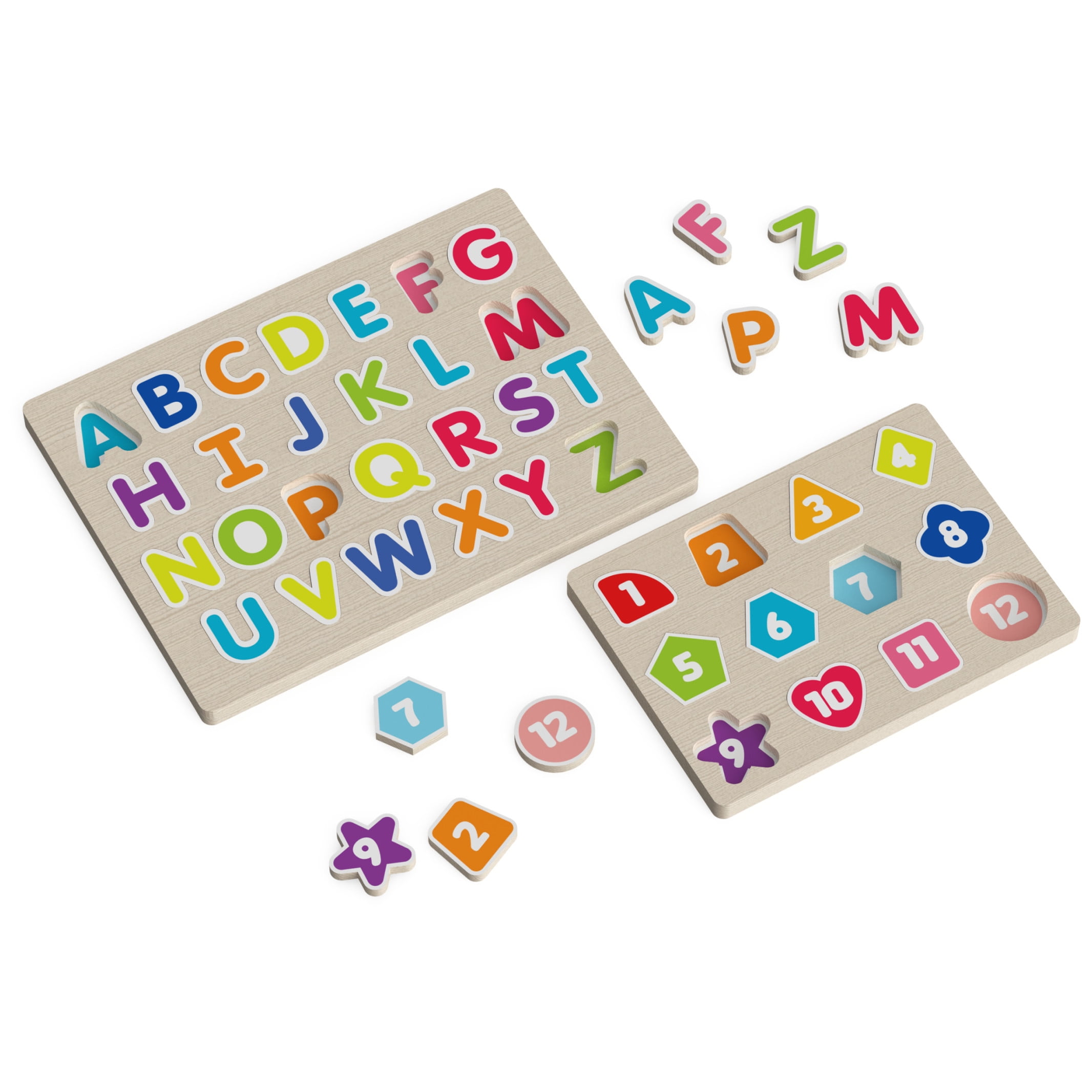 Spin Master - Brandclub - Learn ABCs and 123s Chunky Wood Puzzle