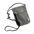 thumbnail image 3 of MERIGLARE Neck Wallet Lightweight Zipper Closure Multiple Pockets Travel Pouch for Men Gray, 3 of 9