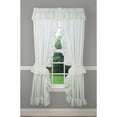 thumbnail image 3 of Ellis Curtain 2-Piece Ruffled Priscilla Window Curtain Panel Pair with ties - 80x72" White, 3 of 3