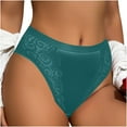 thumbnail image 5 of Sunvit-Panties Womens Green XL High Waisted Panties - Nylon Spandex Soft Stretch, Lace Detail & Wide Non-Digging Waistband, Satin-Front Comfort Underwear, 5 of 9