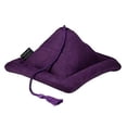 thumbnail image 1 of Hog Wild Peeramid Bookrest Soft Pillow Book Holder for Hands-Free Reading, Eggplant, 1 of 2