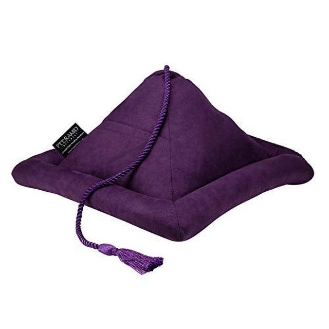 Hog Wild Peeramid Bookrest Soft Pillow Book Holder for Hands-Free Reading, Eggplant