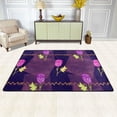 thumbnail image 3 of YFYANG 72"x48" Non-Slip Flannel Carpet Doormat, Living Room Bedroom Office Decorative Area Rugs, Indoor Abstract Rose Pattern Floor Mats, 3 of 7