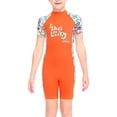 thumbnail image 1 of Buceo vela mojada traje chicas seco rápido shorty traje de baño niños manga corta redondo cuello completo traje de neopreno para surfear natación buceo naranja l Advancent OD003667-11, 1 of 7