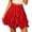 RD1, variant on Women's Tennis Skirts Summer Lazy Casual Pleated High Waisted Lace Edged Half Length Skirt Red XL