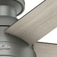 thumbnail image 2 of Hunter 46 inch Indoor Ceiling Fan with LED Light - Ceiling Fan with Pull Chain, For Bedroom, Living Room, or Kitchen, Low Profile Mount, No Remote, 5 Blades - Anslee 59270, Matte Silver, 2 of 14