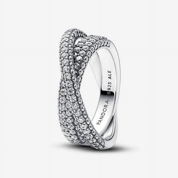 Pandora Timeless Pavé Crossover Dual Band Ring Sterling Silver (5)
