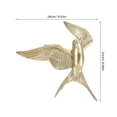 thumbnail image 2 of SWETRACE 1Pack 3D Bird Shape Wall Sculpture Golden Resin Wall Hanging Decorative Art, 2 of 8