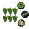 thumbnail image 3 of SHINYPASING 50Pcs Bamboo Leaves For Sushi Vivid Shape Dark Green Food Display, 3 of 8