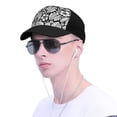 thumbnail image 4 of Naloa Tropical Leaves Adult adjustable Print Baseball Hat, Patchwork curved brim baseball capfor Men and Women, One Size, 4 of 5