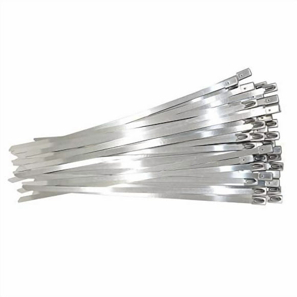 Stainless Steel Cable Zip Ties Self-Locking Heavy Duty Metal Zip Ties (50, 16 Inch)