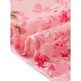 thumbnail image 5 of INSPIRE CHIC Mother's Day Women's Chiffon Tops Short Sleeves Ruffled Trim Floral Work Office Blouse XL Pink, 5 of 6